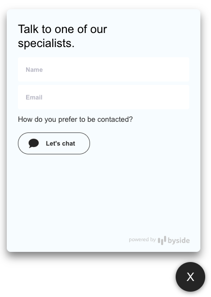 Screenshot Live Chat
